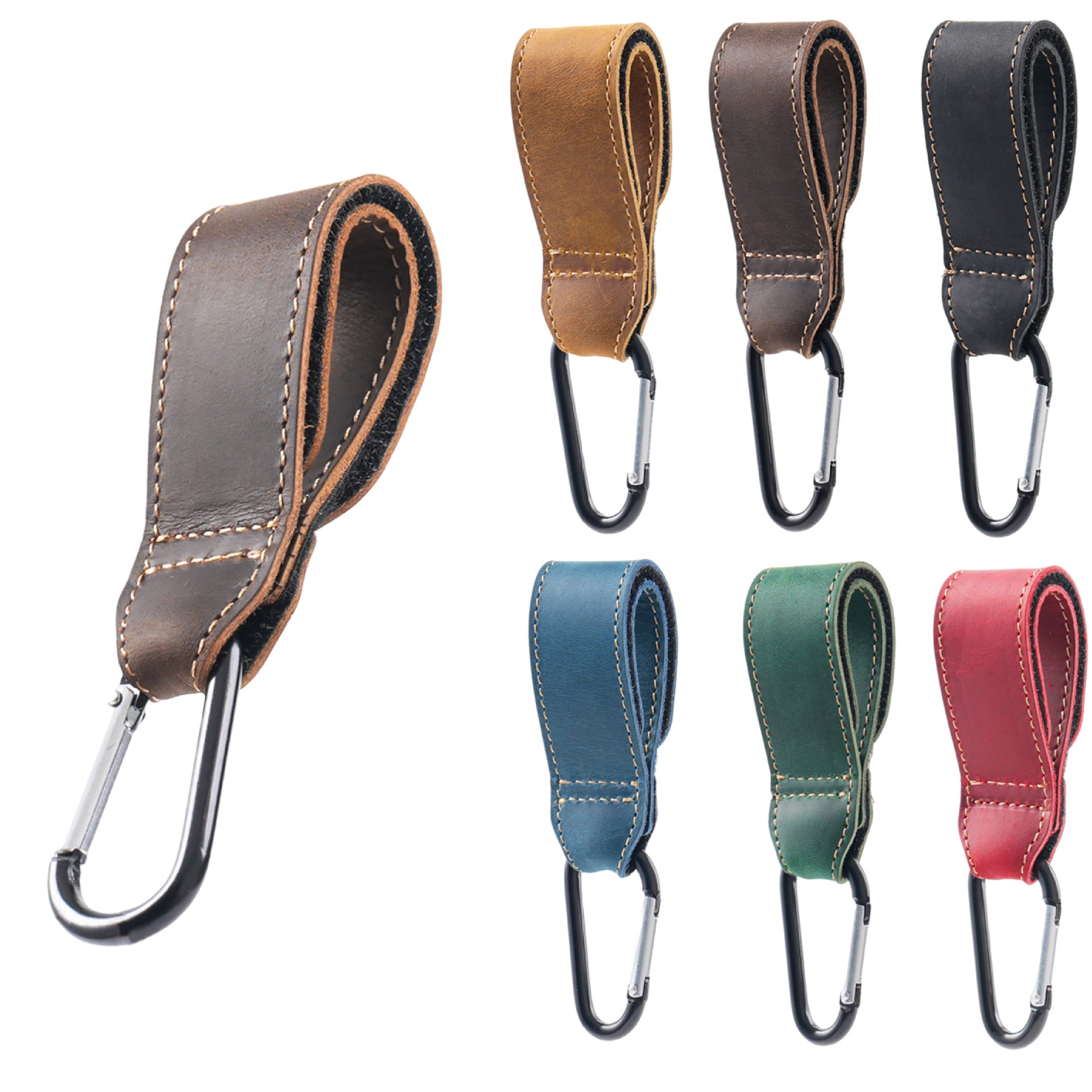 Wholesale Cowhide Mountaineering Hook Outdoor Universal Multifunctional Leather Keychain