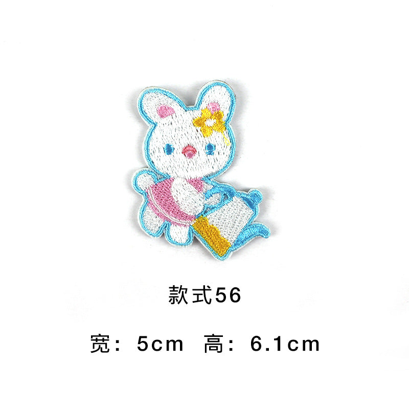 Wholesale Cute Cartoon Embroidered Cloth Patches Self Adhesive Badges For Coat Decoration DIY Craft Supply Gift
