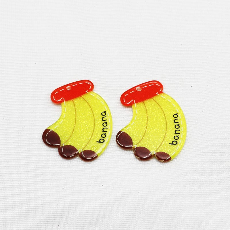 Wholesale 10pcs Acrylic Fruit Series Diy Accessories