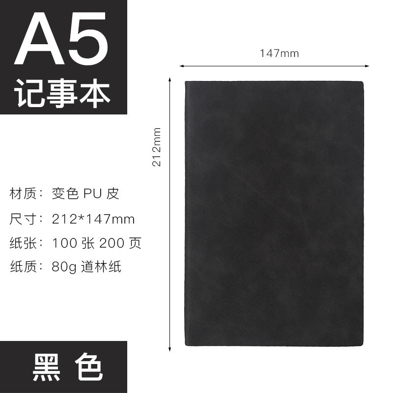Wholesale A5/A6 Soft Leather Business Office Meeting Minutes Student Notebook