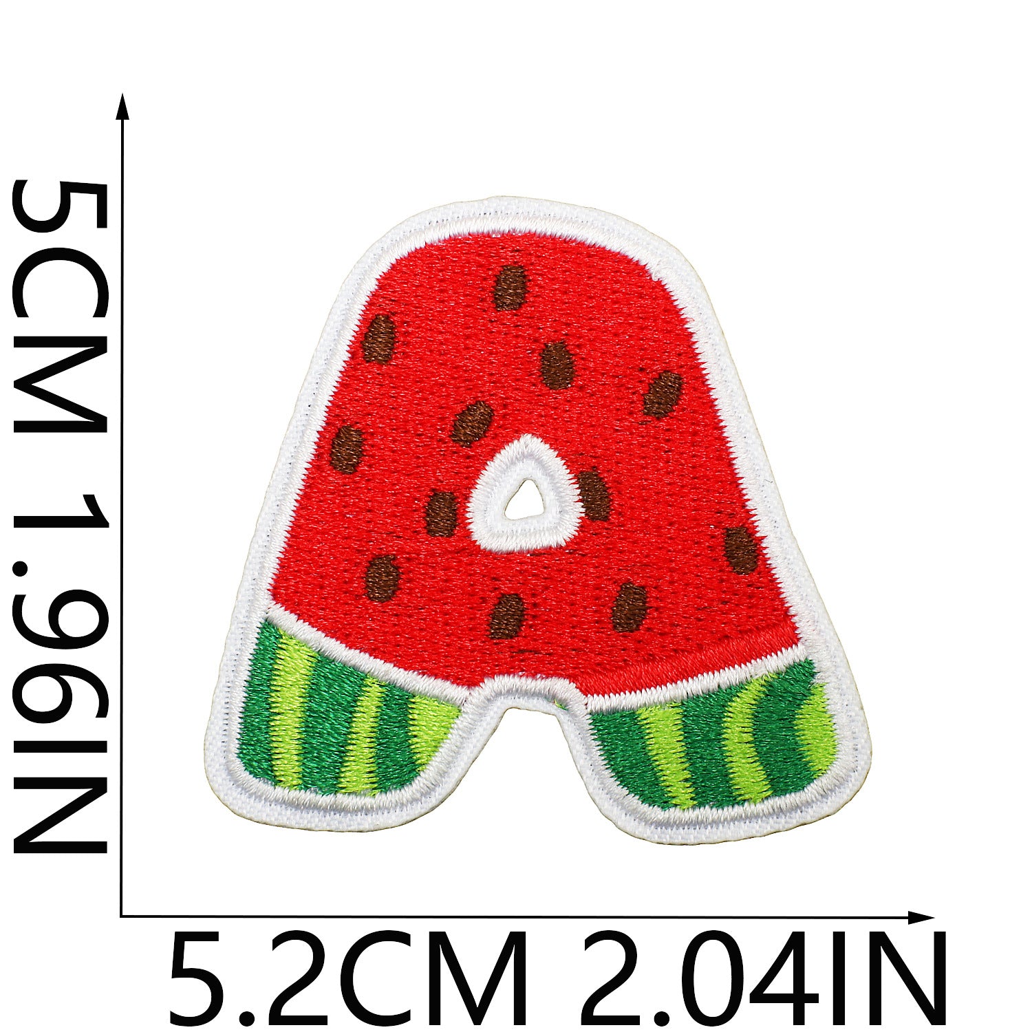 Wholesale Embroidered Watermelon Alphabet Patch Set 26 Letter Appliques For Clothing Bags And DIY Decoration