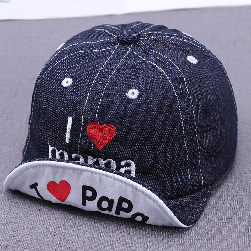 Wholesale Cotton Printed Love Denim Children's Hats