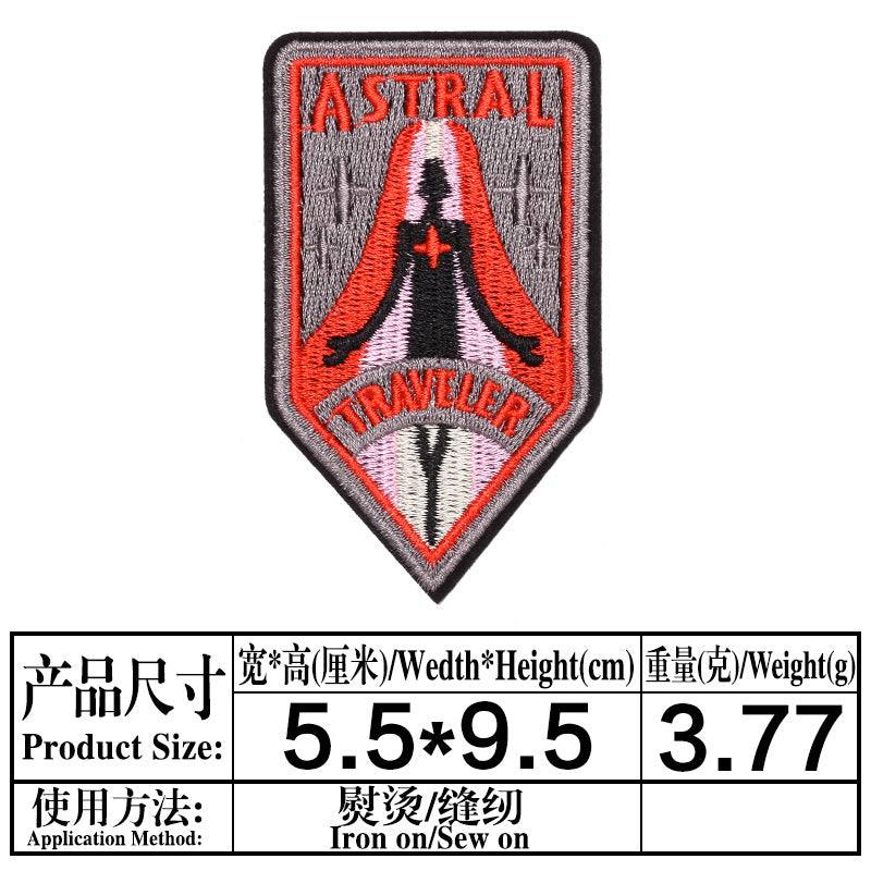 Wholesale Embroidered Twill Patch Clothing Accessory Fashion Applique Badge For Jeans DIY Craft Supply
