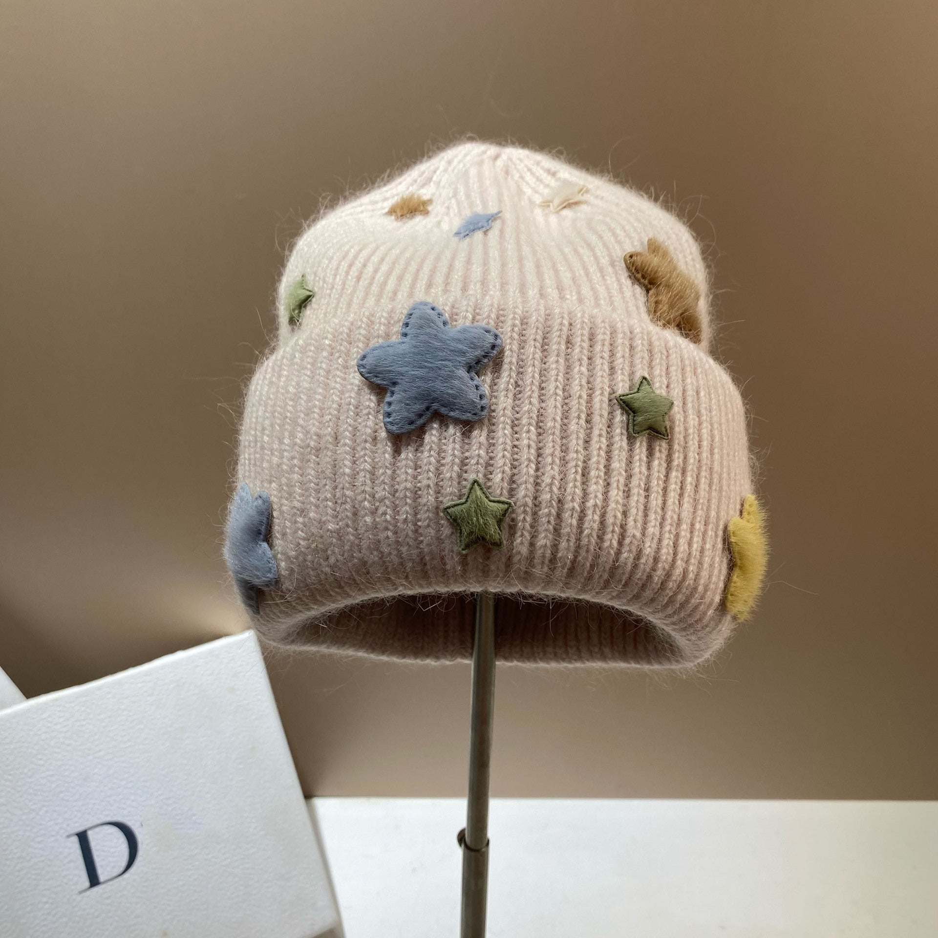 Wholesale Autumn and Winter Rabbit Fur Cute Star Knitted Hat