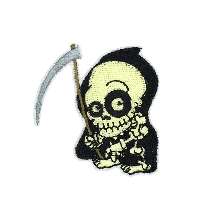 Wholesale  Embroidered Patches Witch Bat Pumpkin Black Cat Haunted House Twill Applique Trendy DIY Decorative Accent For Clothing Bags And Home Decor