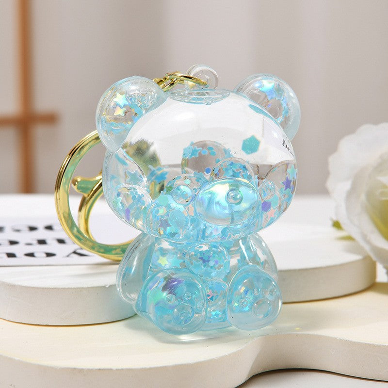 Wholesale Acrylic Oil-Filled Pendant Luminous Iceberg Cup Keychain