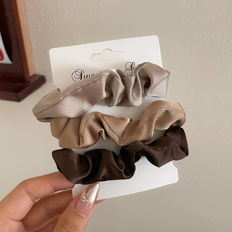 Wholesale Satin High Elasticity Durable Rubber Band Hair Tie