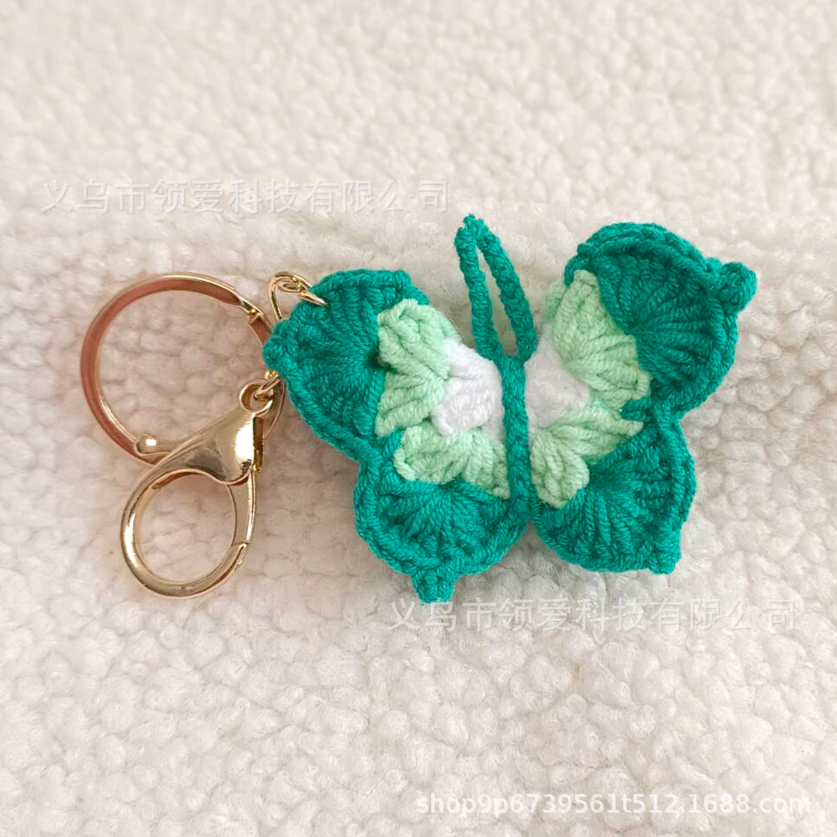 Wholesale Creative  Four-line Crocheted Butterfly  Accessory PendantKeychain