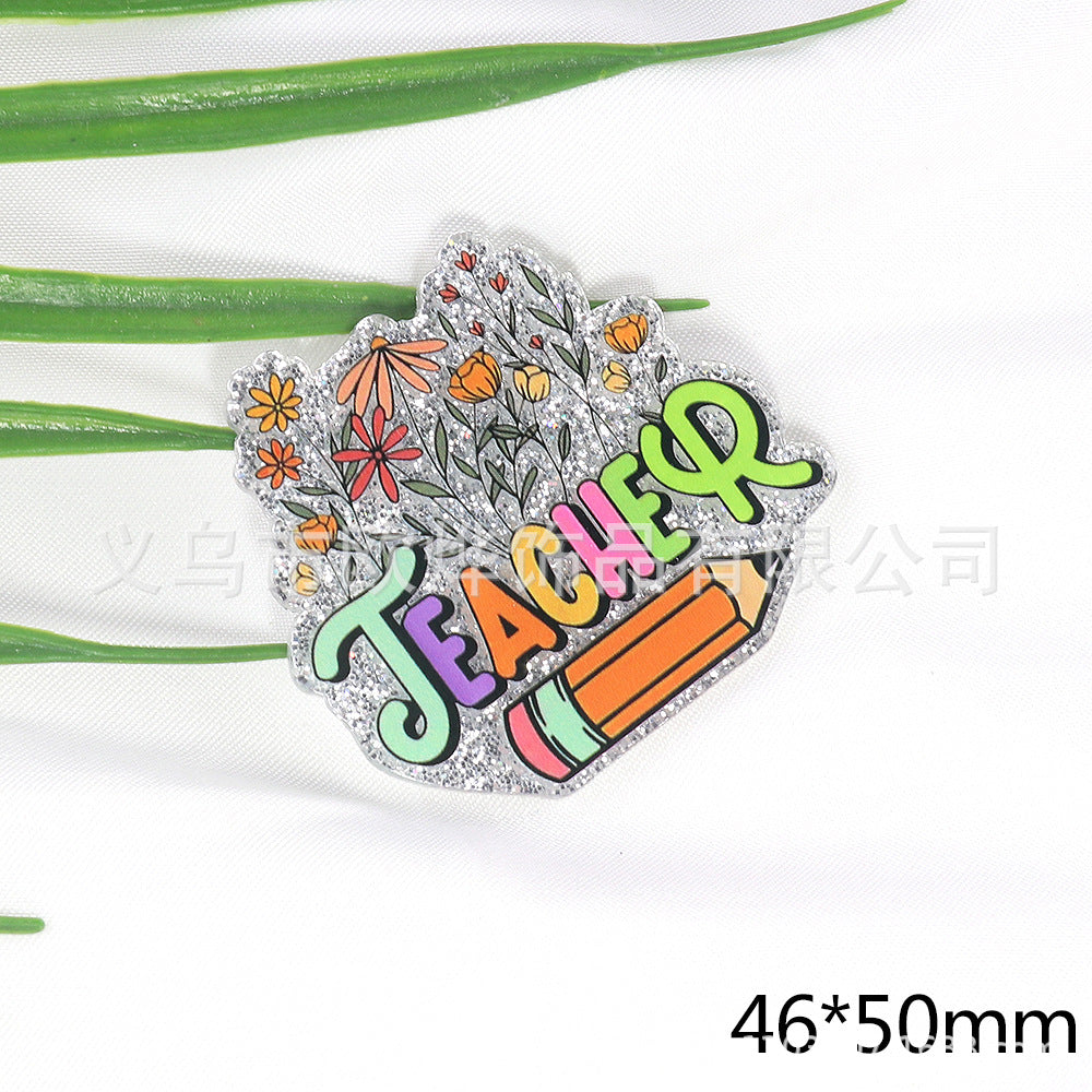 Wholesale 10pcs Pink Teacher Stationery Acrylics