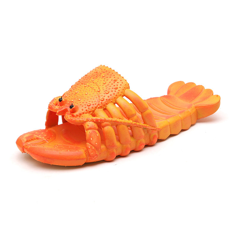 Wholesale Parent-child Cartoon Lobster Funny Beach Slippers