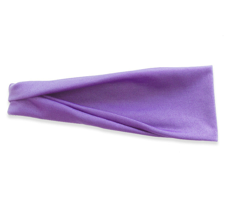 Wholesale Women's Solid Color Yoga Sports Fitness Running Sweat Absorbing Breathable Elastic Jumper Headband
