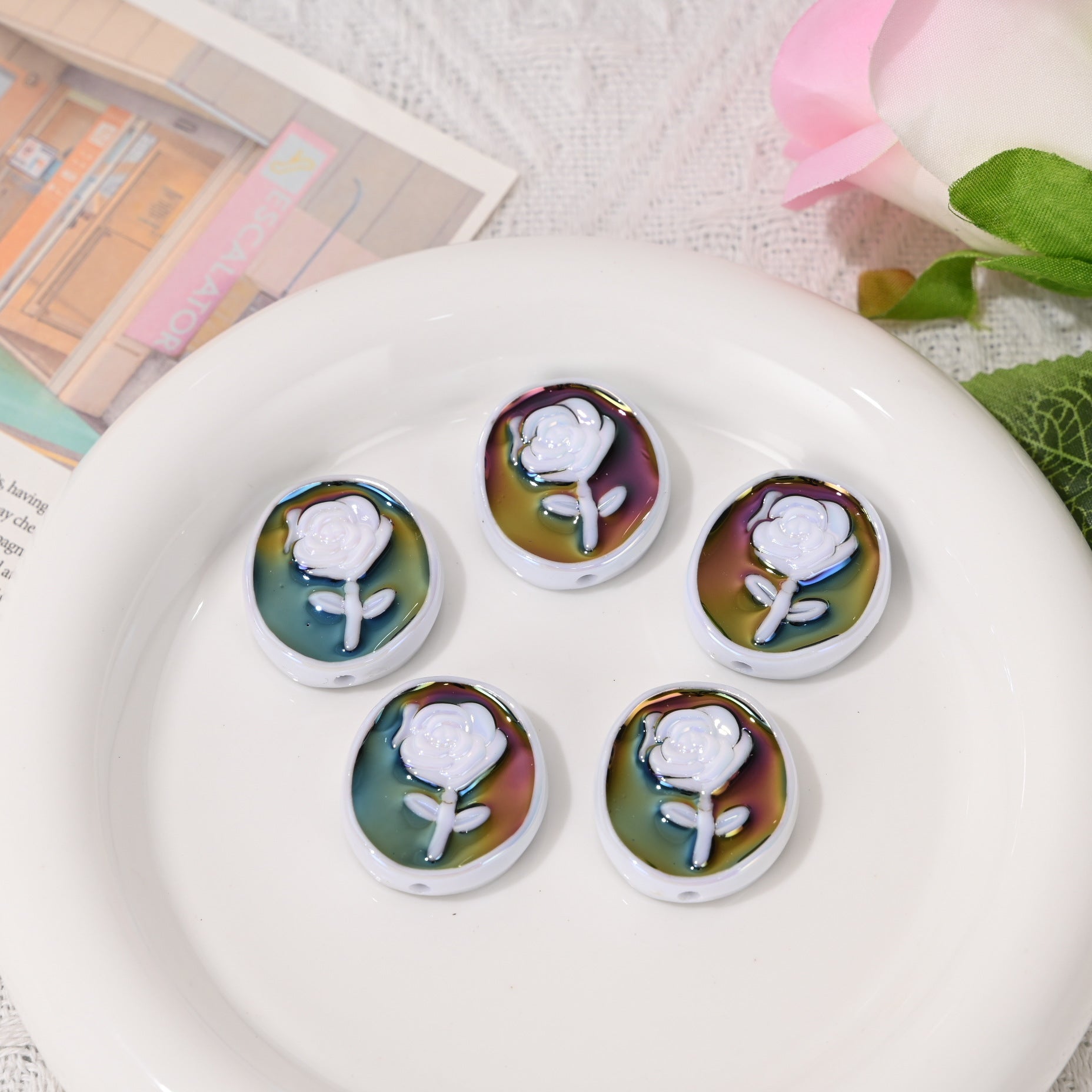 Wholesale 5pcs/pack style straight-hole irregular-shaped beads