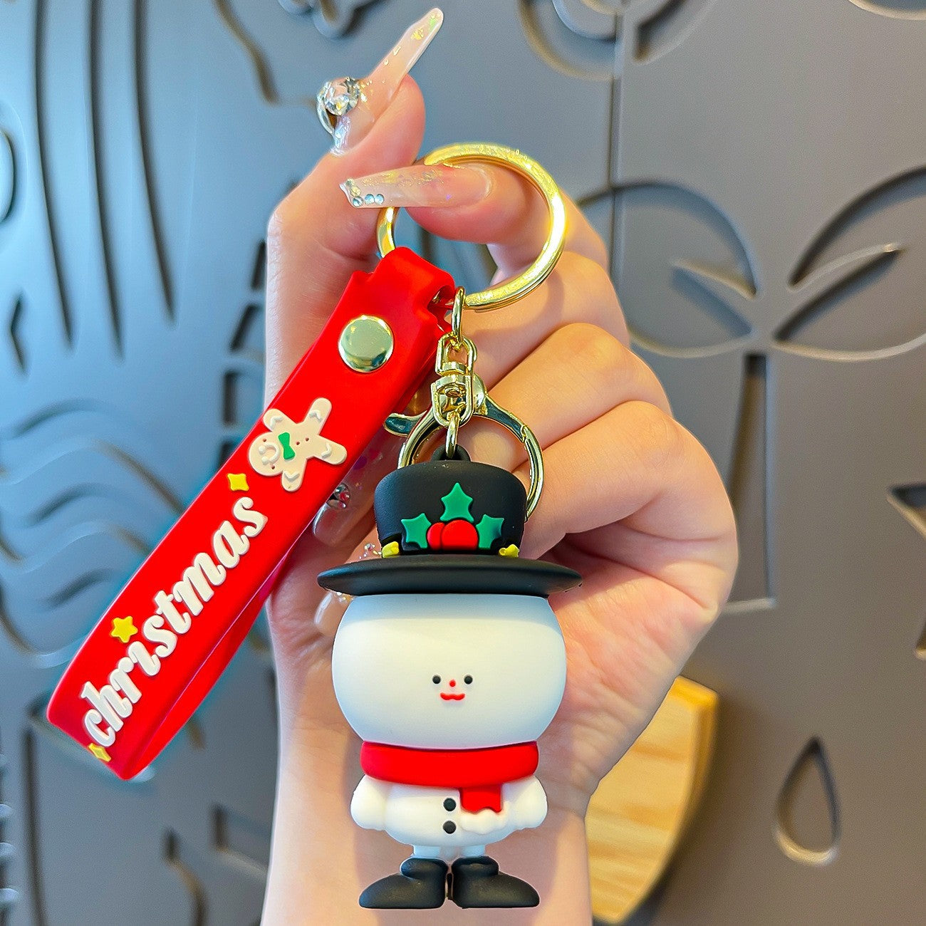 Wholesale Christmas Cute  Snowman Cartoon Keychains