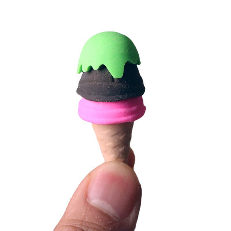 Wholesale TPR Cartoon Cone Ice Cream Eraser