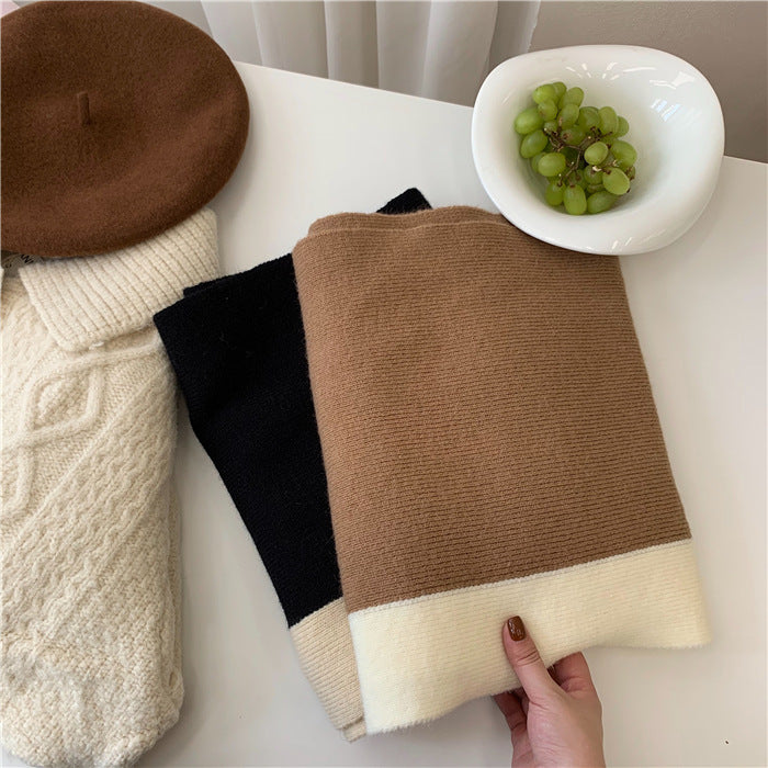 Wholesale Autumn and Winter Long Knitted Acrylic Scarf