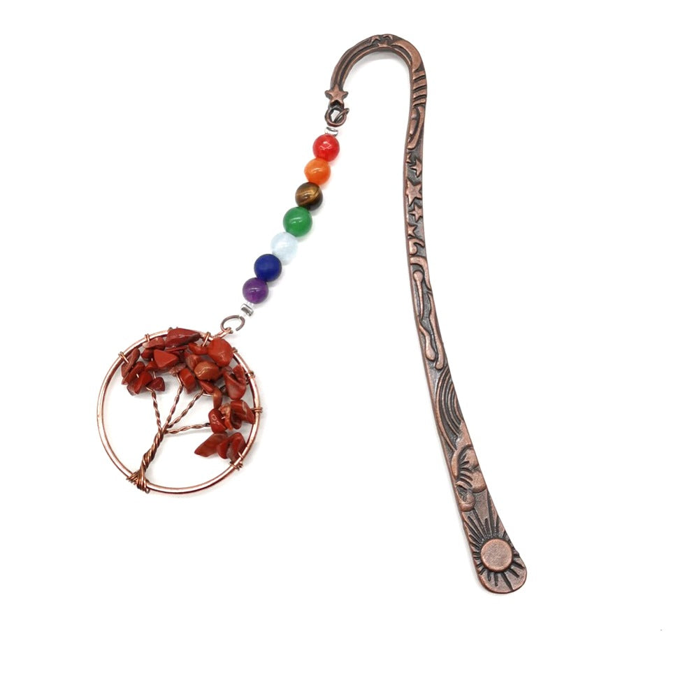 Wholesale Natural Gravel Crystal Tree of Life Bookmarks