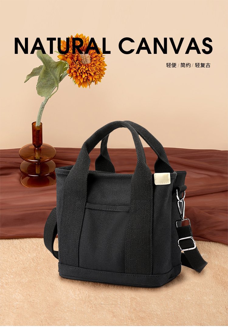 Wholesale Versatile Simple Canvas Bag Lunch Large Capacity Shoulder Bags