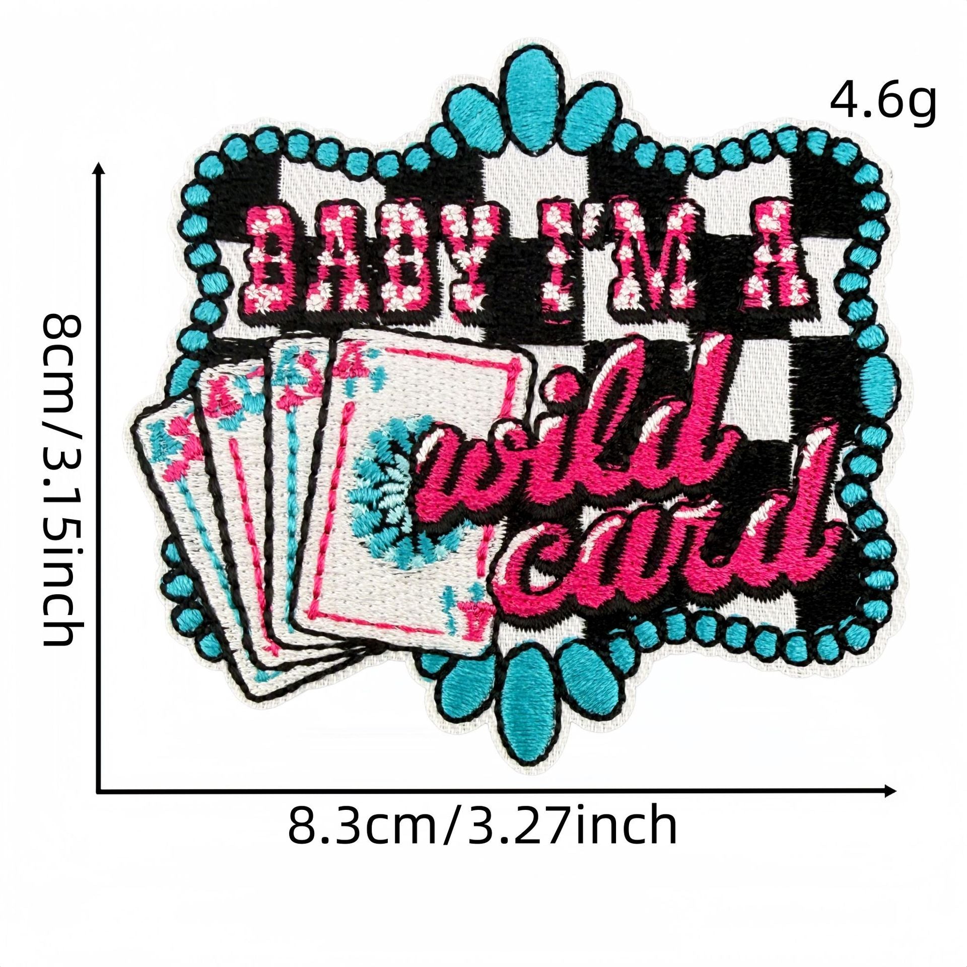 Wholesale Western Style Embroidered Patch Set Skull Checkerboard Design Polyester Thread Fashion Decorative Accessory Gift And Boutique Resale