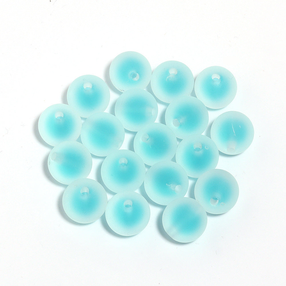 Wholesale 200pcs 16mm colored frosted acrylic beads
