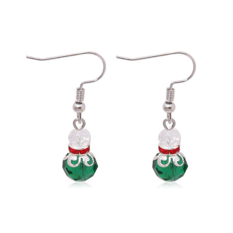 Wholesale Christmas Colored Bell Snowflake Christmas Tree Alloy Earrings