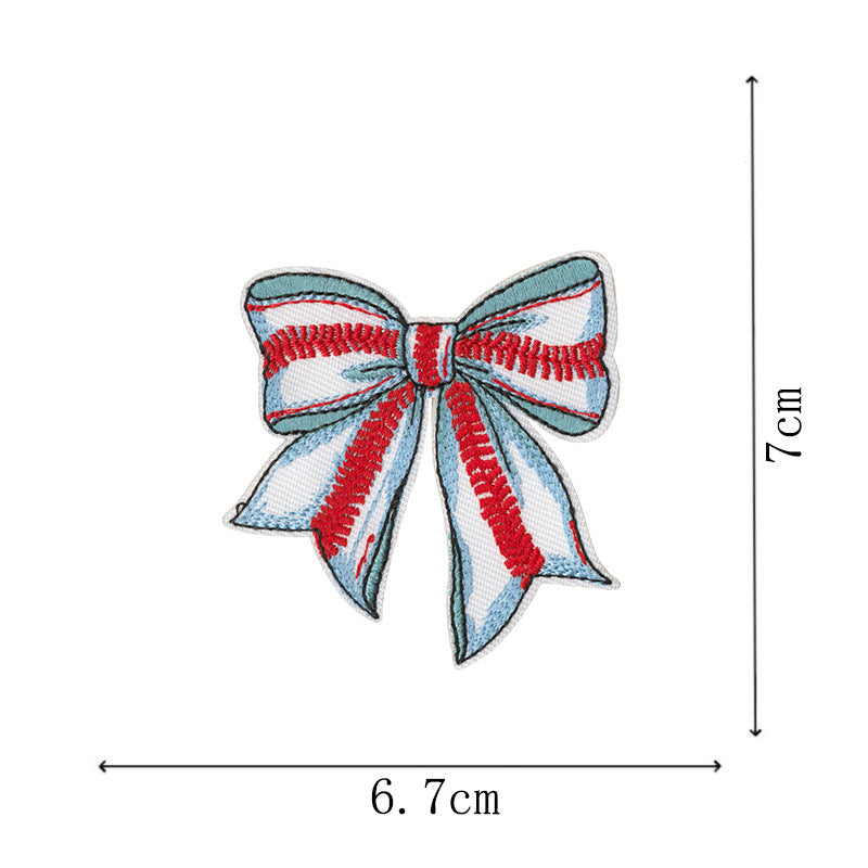 Wholesale Bow Cartoon Baseball DIY Patches