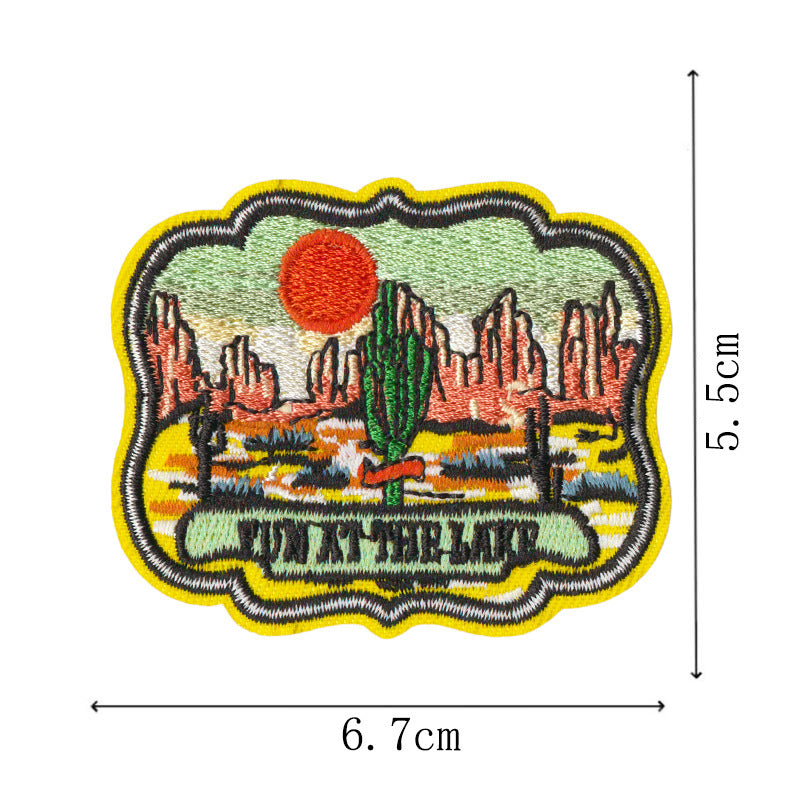 Wholesale Western Cowboy Embroidered Tactical Patch DIY Decorative Accessory For Backpacks Hats Towels