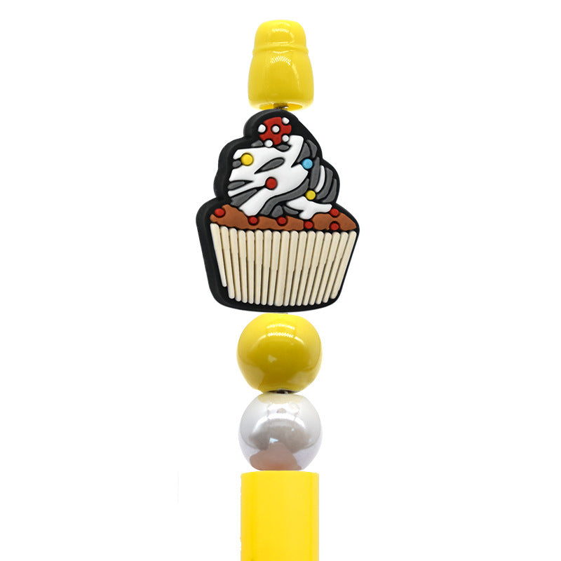 Wholesale Ranbom100pcs/pack  Donut Series Beaded DIY Accessories Pen Decoration Pvc Bead