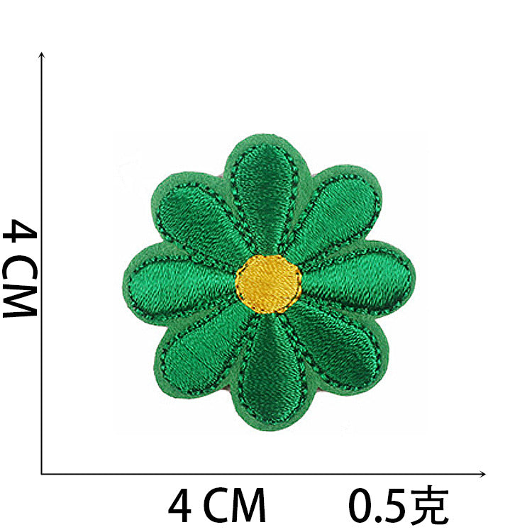 Wholesale Chic Iron On Sunflower Butterfly Embroidery Patches For Clothing DIY Decorative Accent Resale