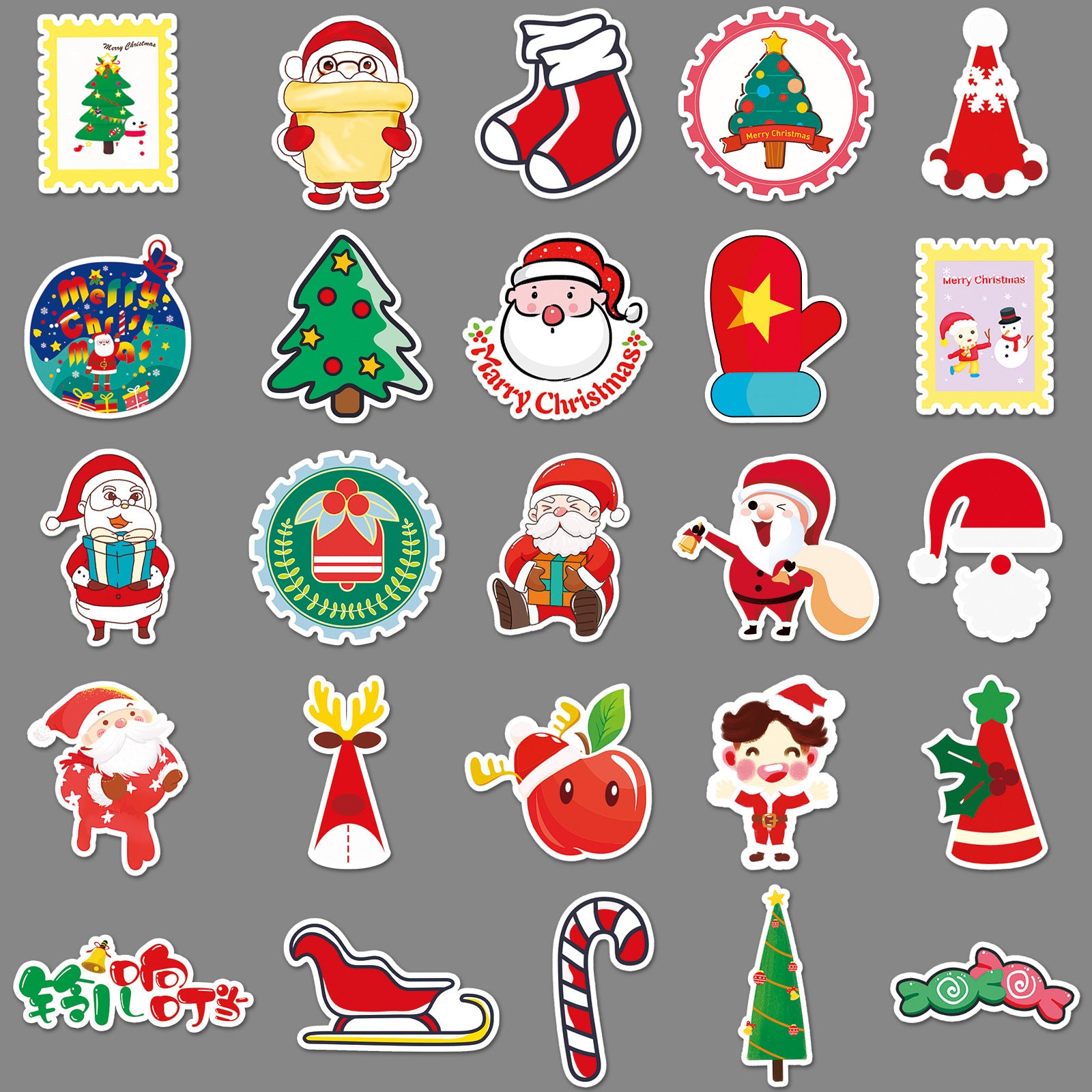 Wholesale 50 pcs/ pack sheets do not repeat Christmas cartoon  stickers
