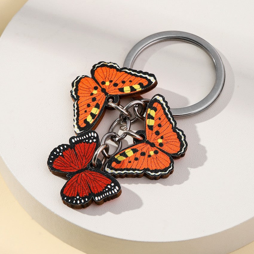 Wholesale of Wooden Butterfly Keychains