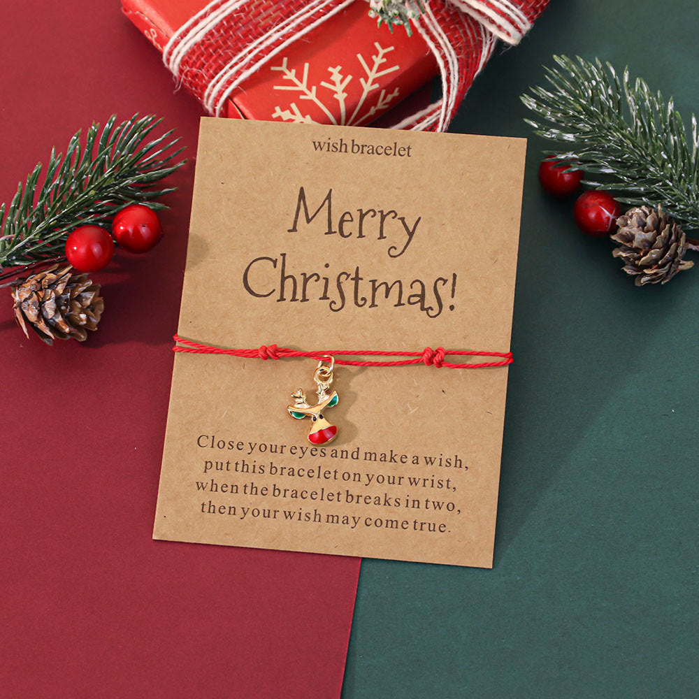 Wholesale Christmas gift painted Christmas bracelet