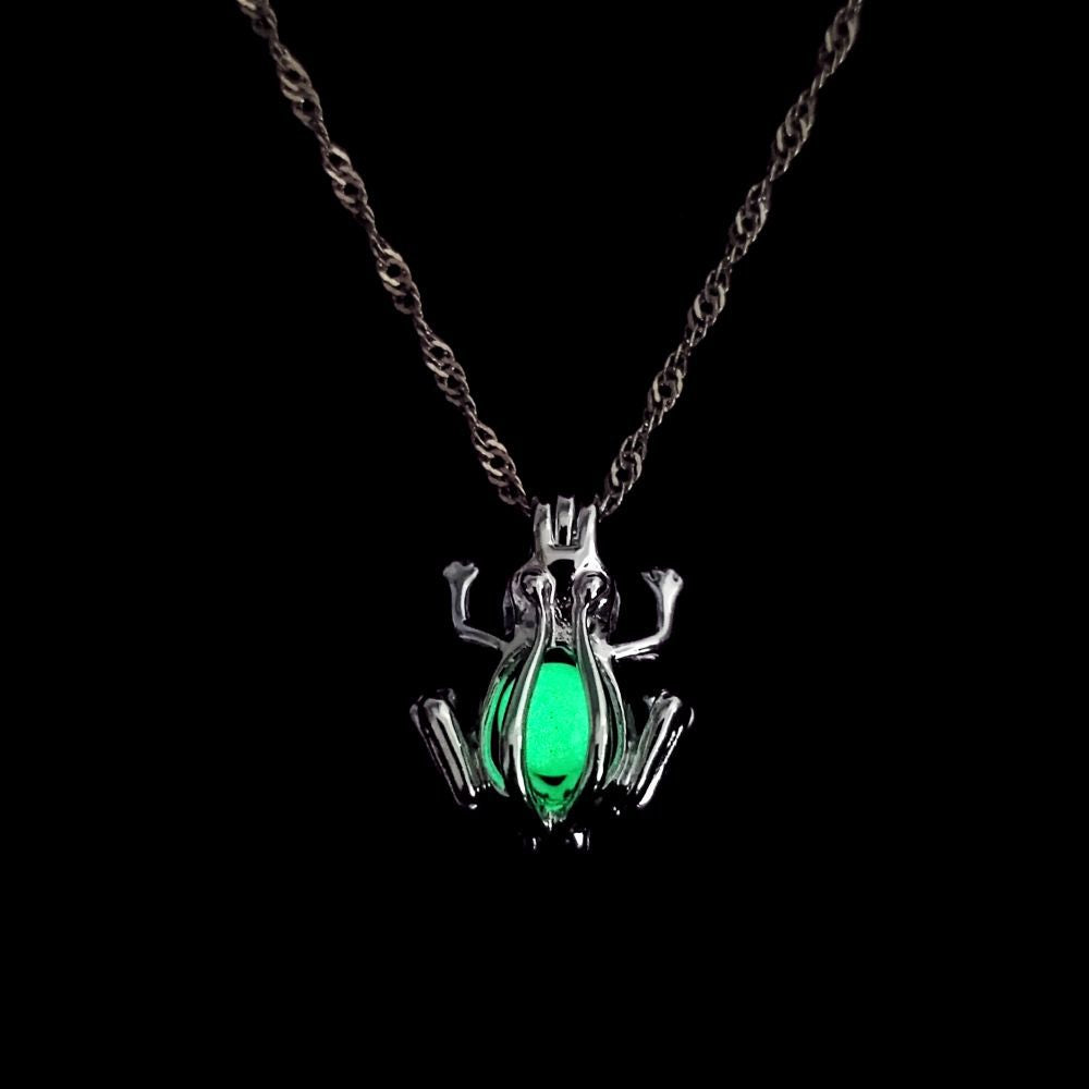 Wholesale Halloween Little Frog Luminous Necklace