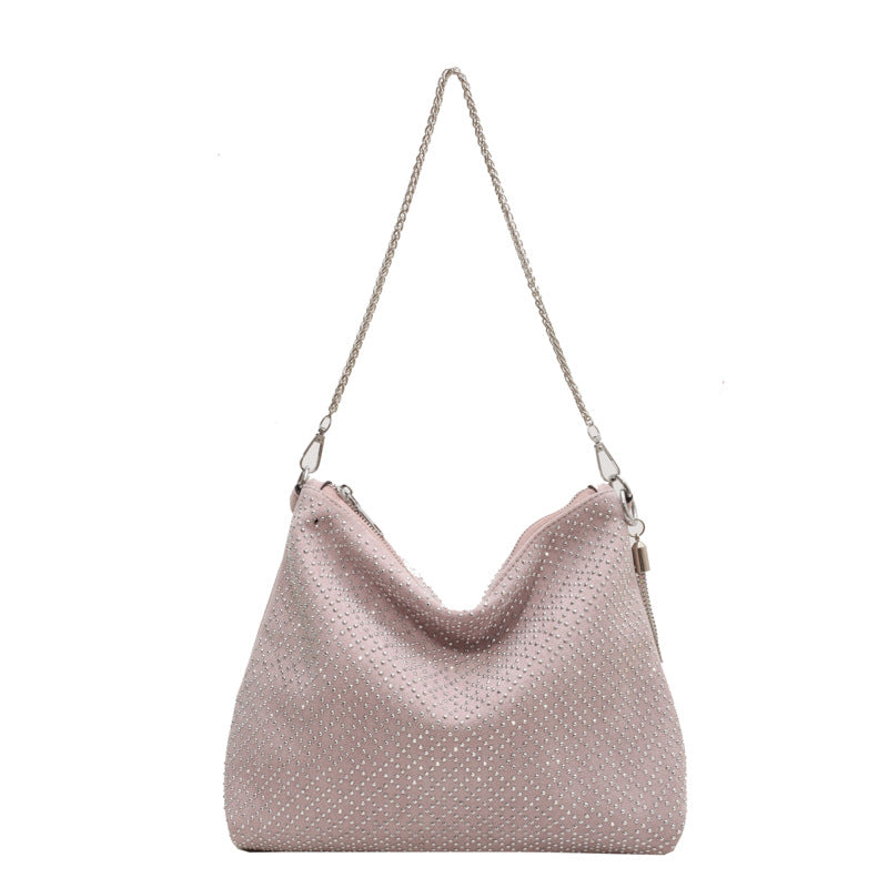 Wholesale PU Large Capacity Shiny Chain Shoulder Bag