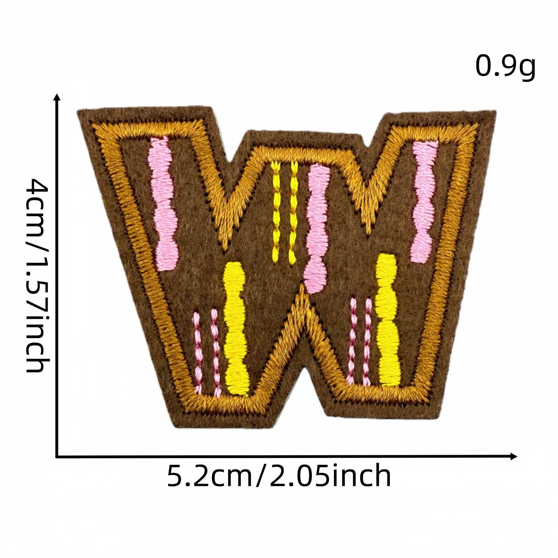 Wholesale Polyester Cartoon Alphabet Embroidery Patches Iron On DIY Clothing Bag Accessory