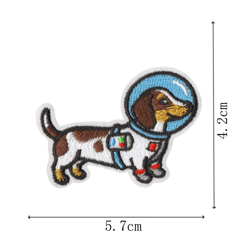Wholesale Cute Puppy Embroidered Iron On Patches 9 Piece Set For Denim ets School Uniforms DIY Decorative Accent