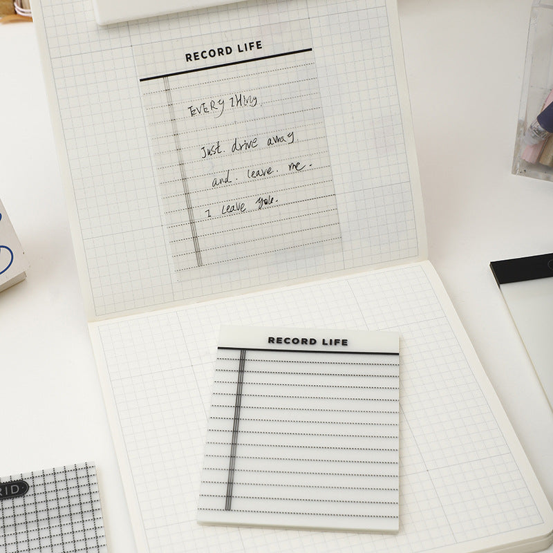 Wholesale Transparent Material Mesh Translucent Sticky Notes