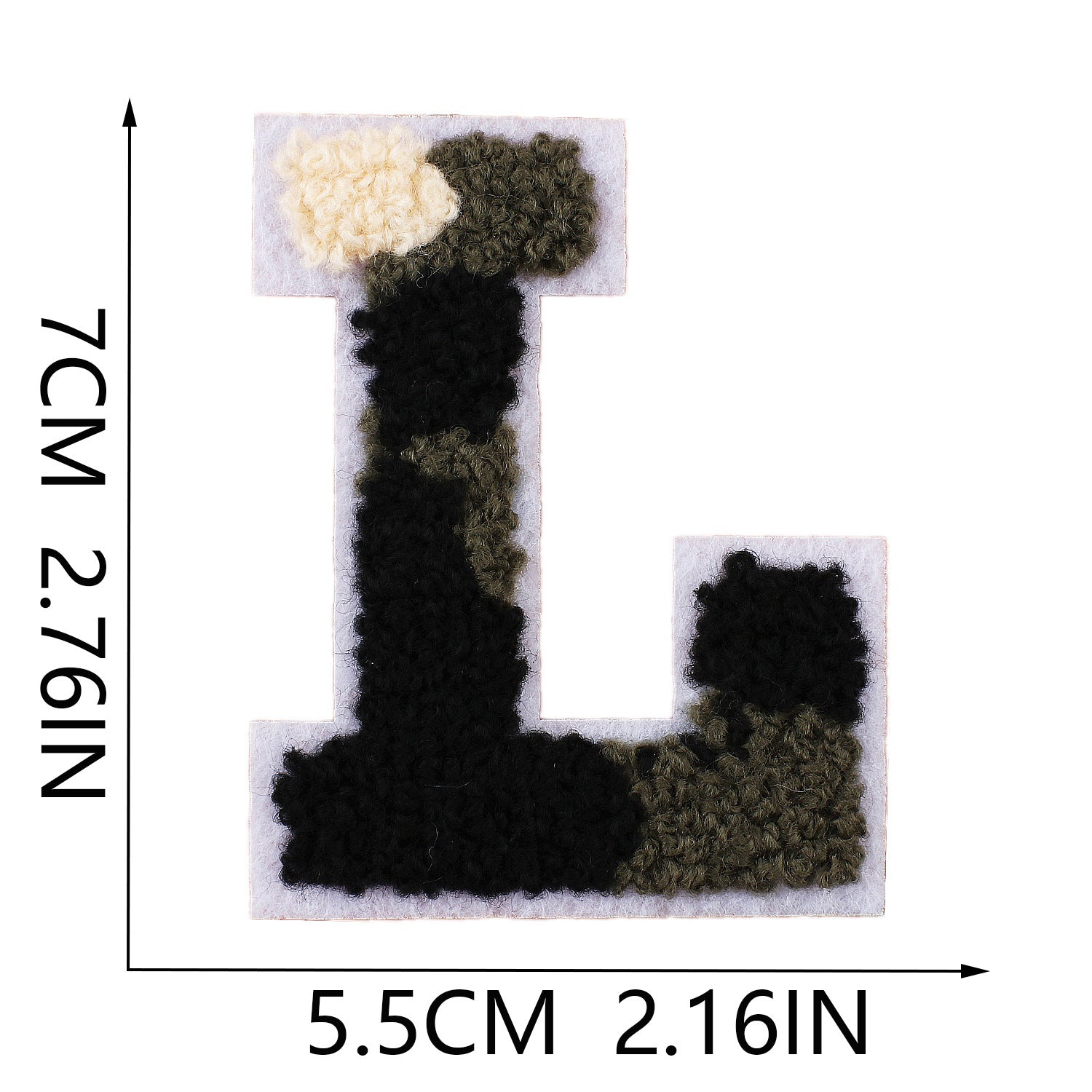 Wholesale Camouflage English letter embroidered towel patch