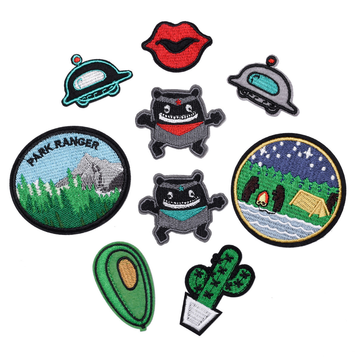 Wholesale Chic Embroidered Cloth Patches For Clothing Repair Decorative Applique Badges DIY Sewing Craft Supply Gift