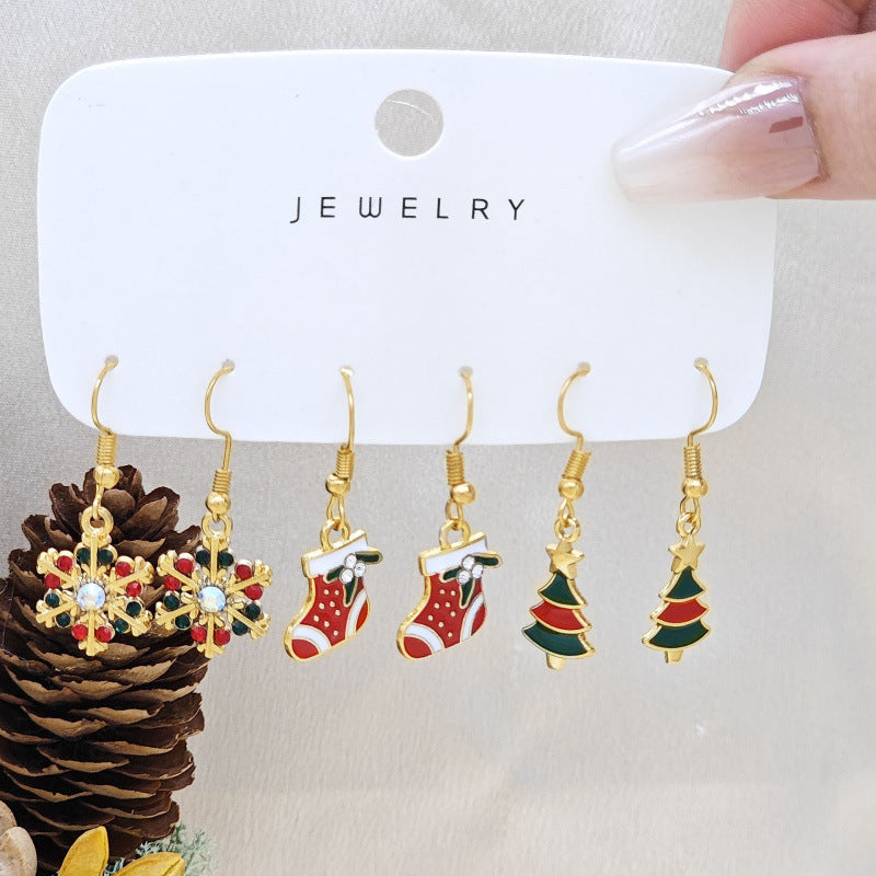 Wholesale Alloy Snowman  Gift Earrings