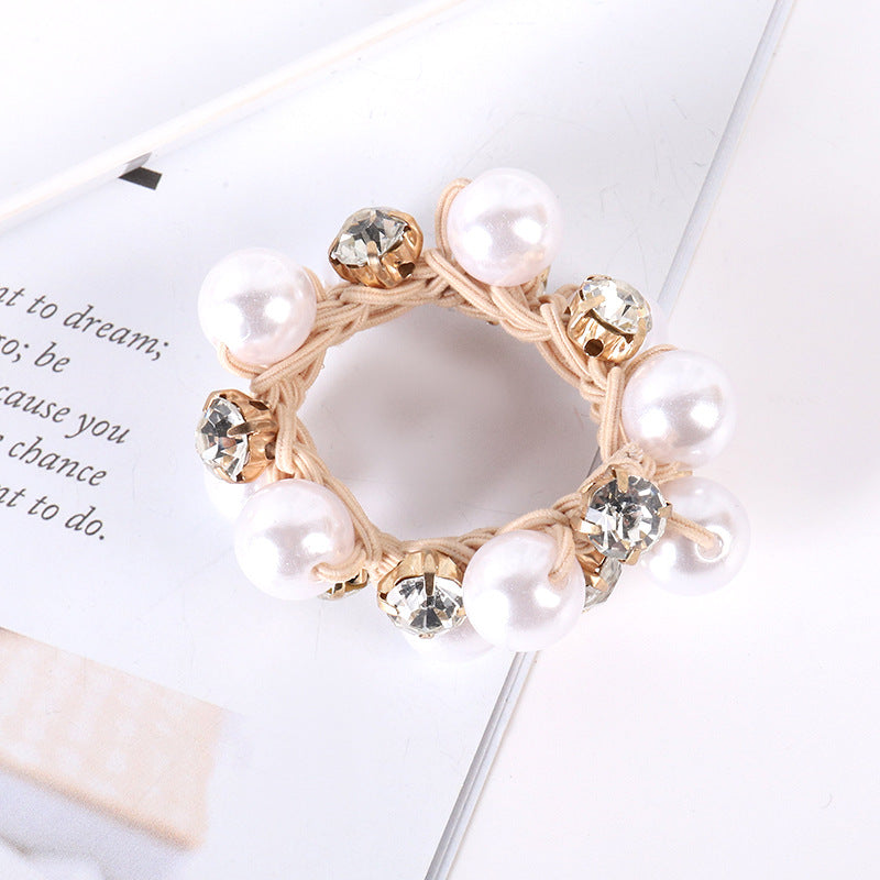 Wholesale Rhinestone Hair Pearl Scrunchies