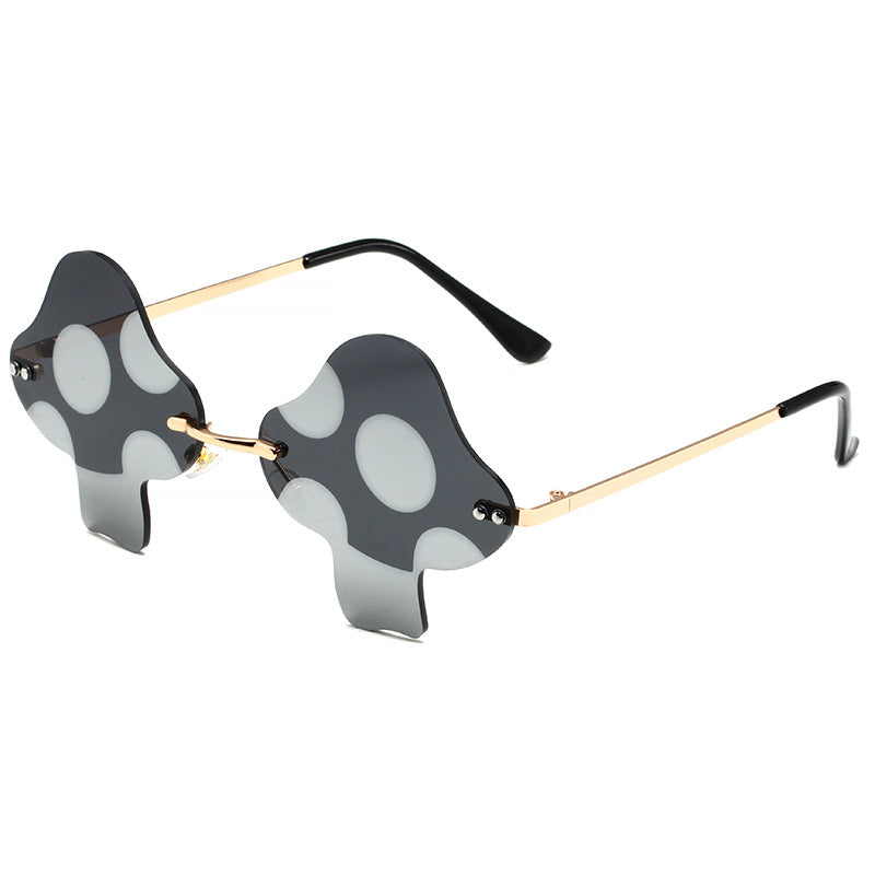 Wholesale PC Color Film Mushroom Frameless Colorful Sunglasses