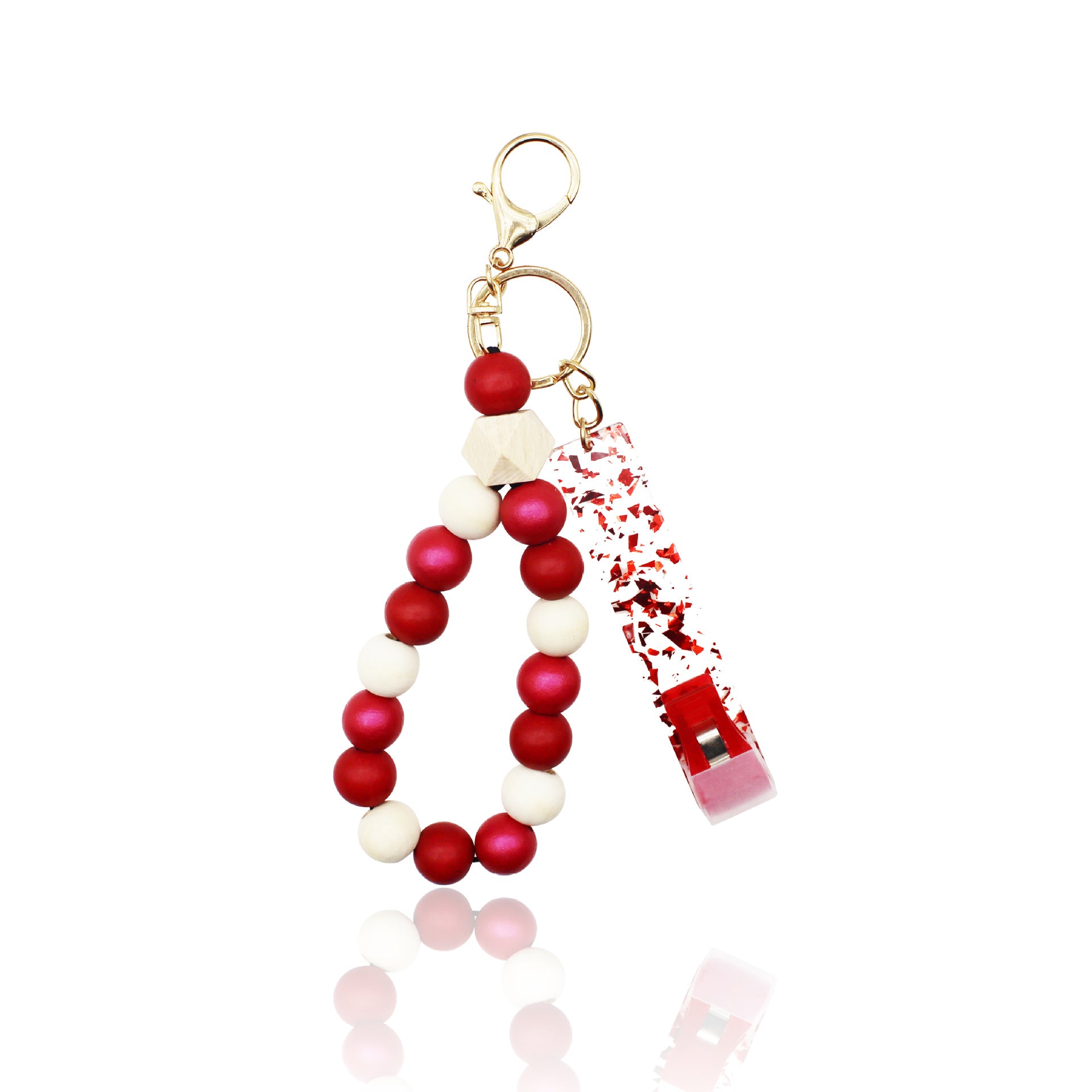 Llavero de cartas de tarjetas acrílicas de aleación de madera al por mayor