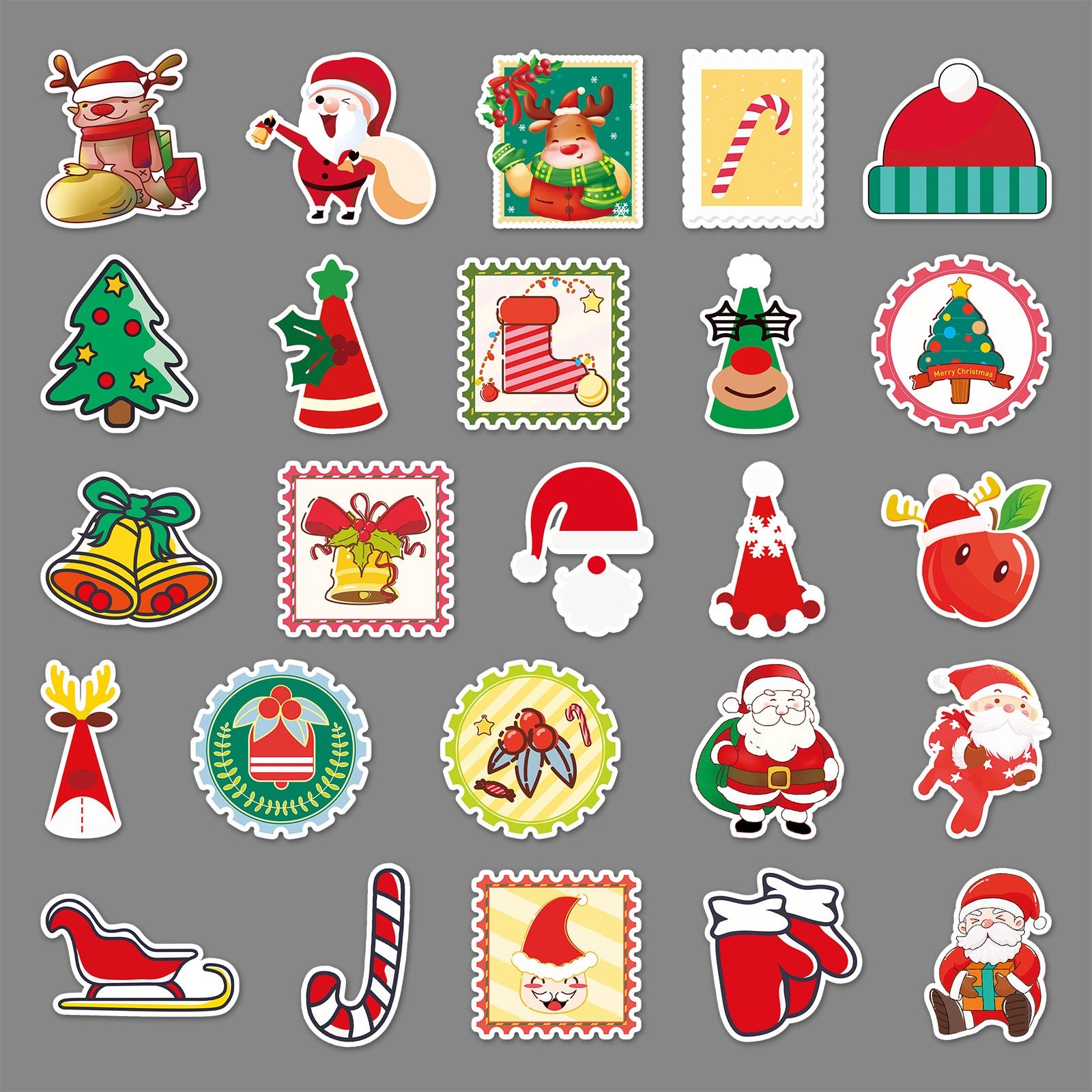 Wholesale 100 pcs/ pack Christmas Graffiti Holiday Creative DIY Sticker Waterproof