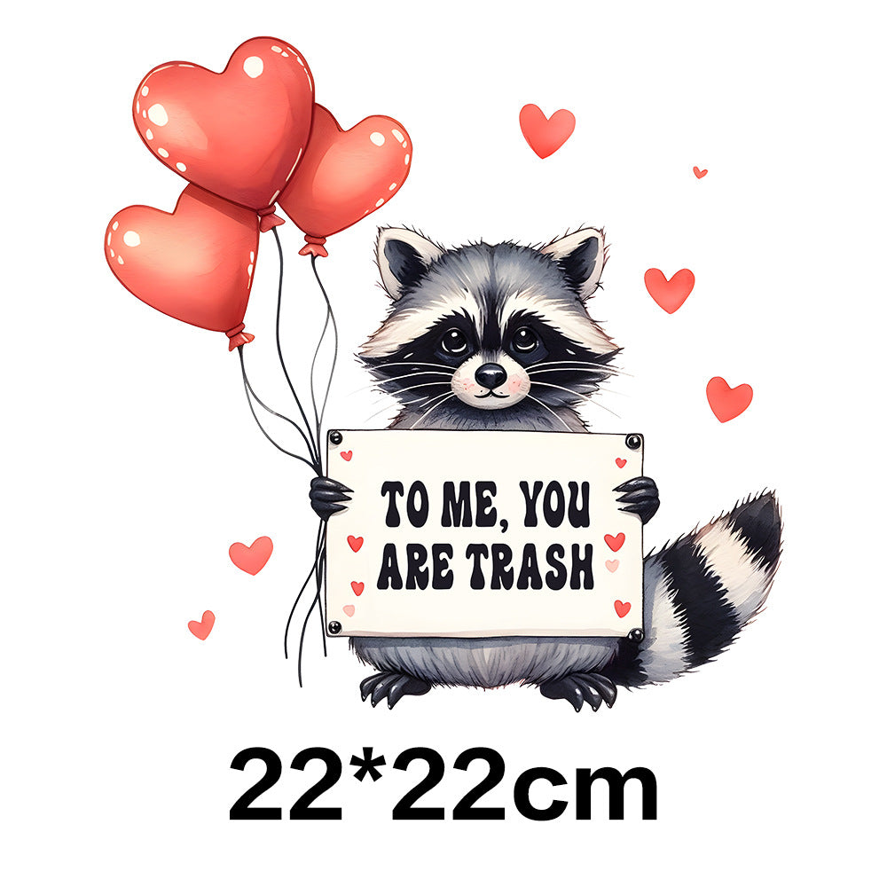 Wholesale 10pcs Fun Raccoon  UV DTF Ready to Press Transfers Wraps