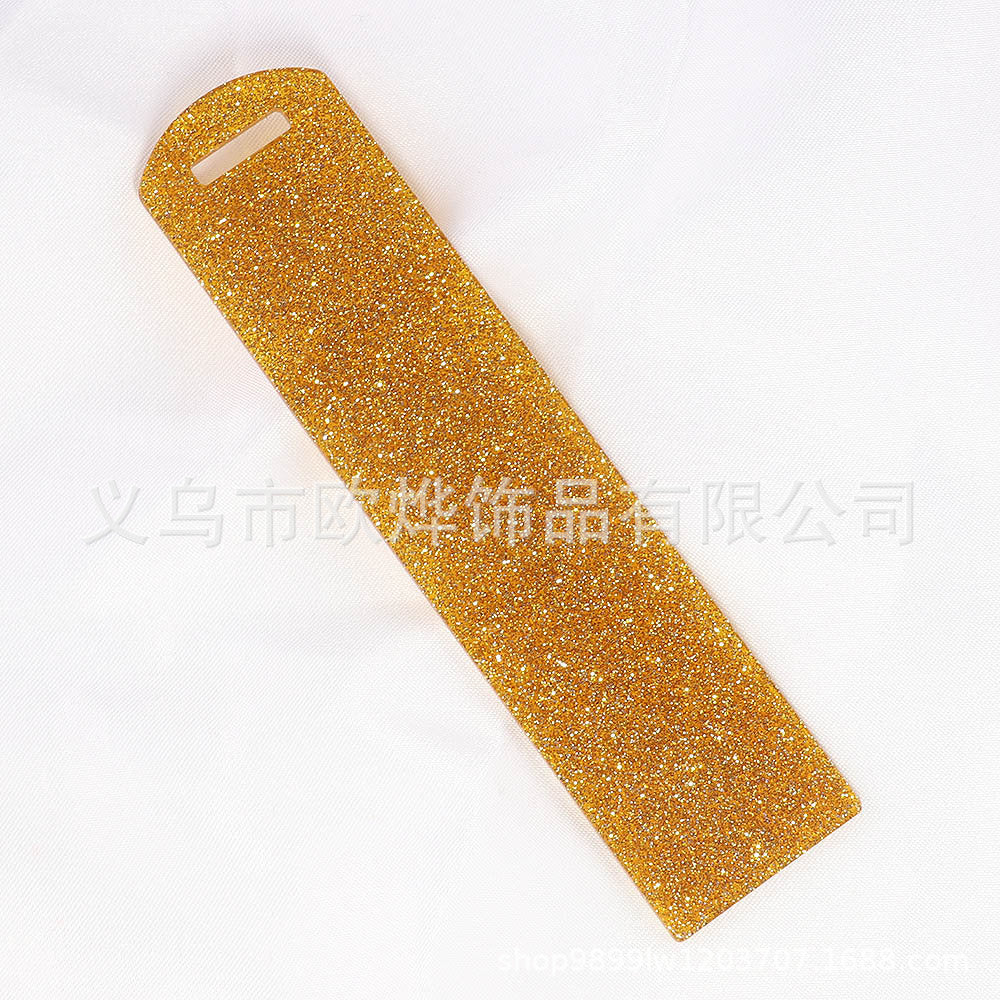 Wholesale 10pcs New Blank Glitter Acrylic Bookmark Di Pendant Card Bookmark