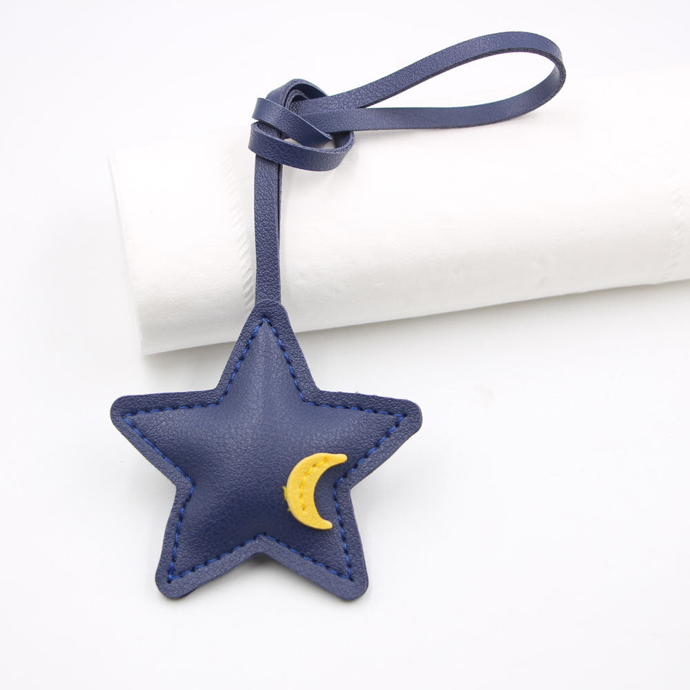 Wholesale Good Night Stars Faux Leather Star Moon Bag Charm Trendy Fashion Accessory For Handbags Car Keys Everyday Gift And Boutique Resale