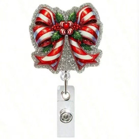 Wholesale Bow Christmas Tree  Badge Reels