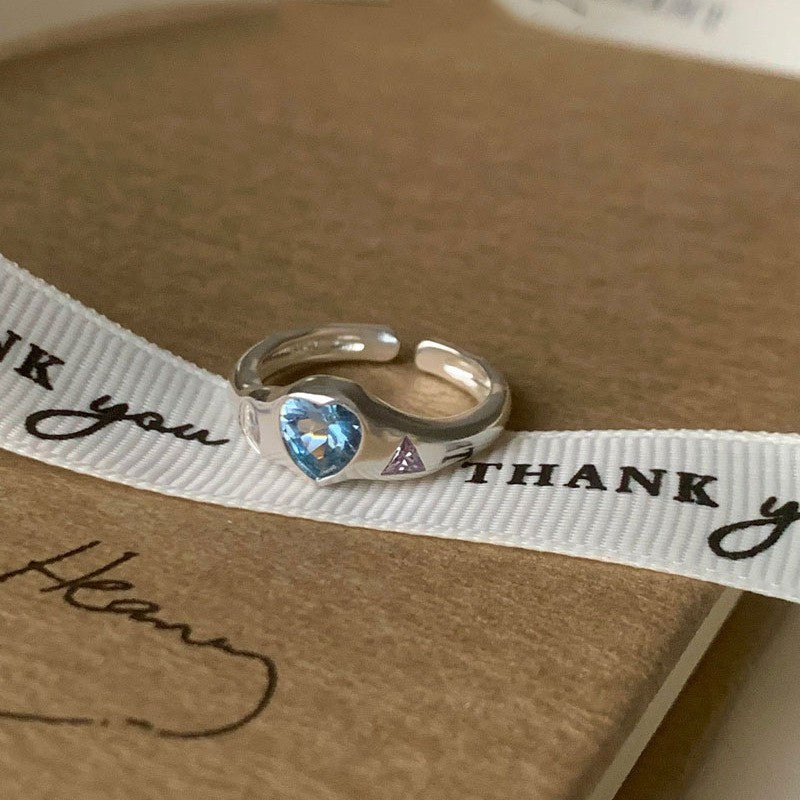 Wholesale Dopamine Love Colored Zircon Open Ring