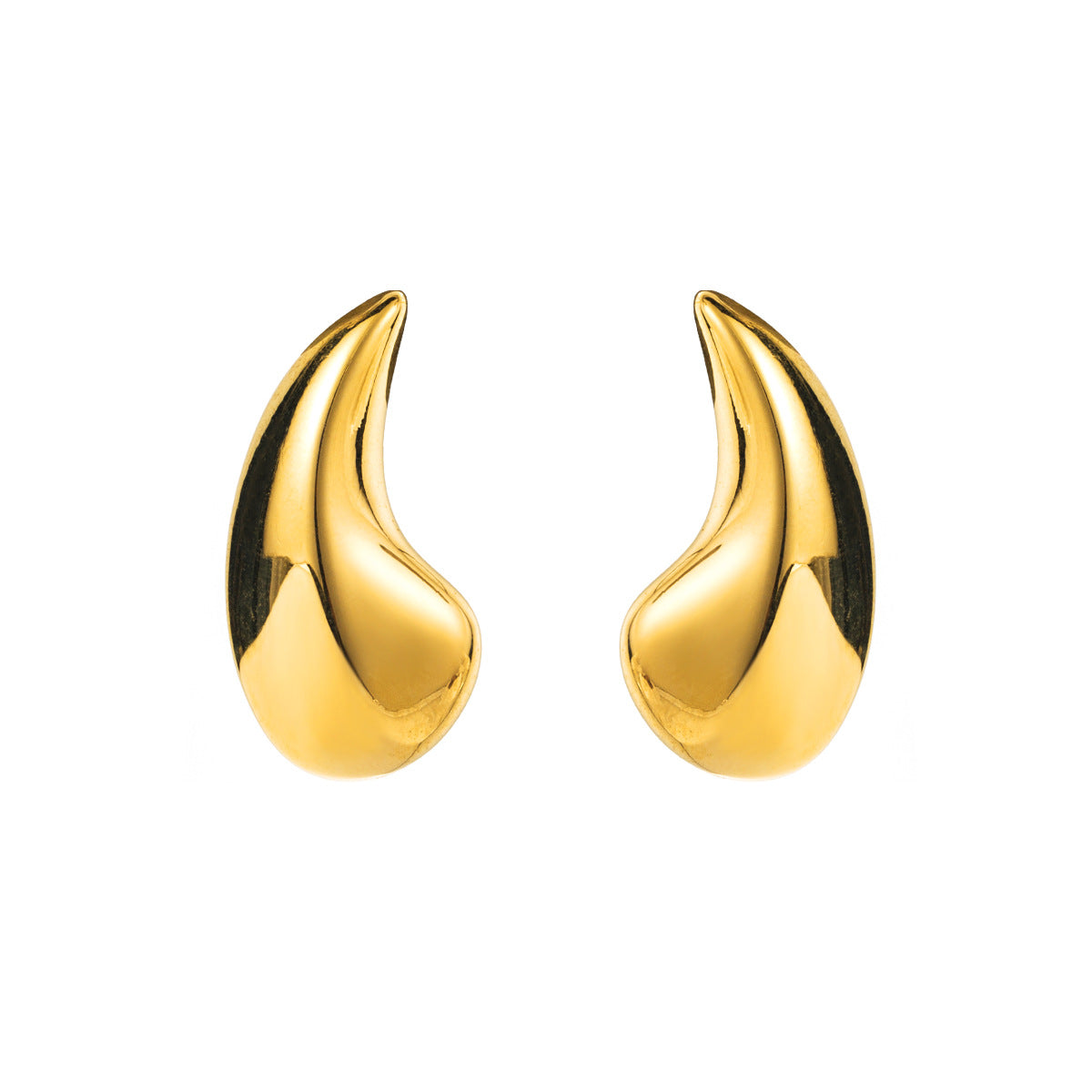 Wholesale Teardrop-shaped Glossy Simple Comma Earrings