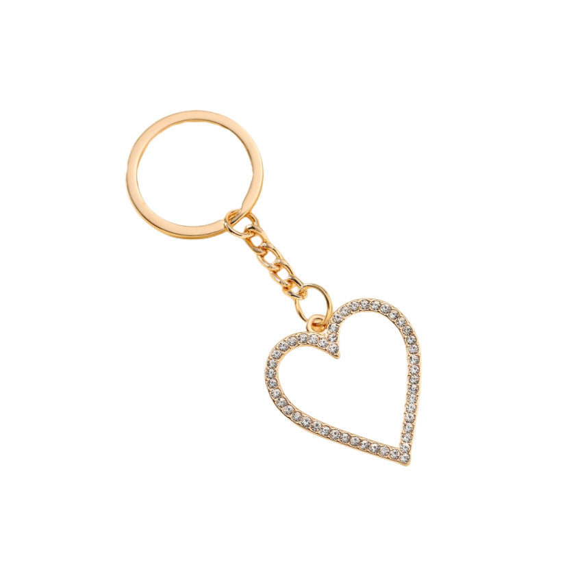 Keychain de metal de Diamond Heart Metal